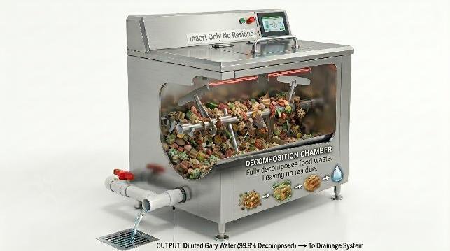 Vue intérieure d'un digesteur ExBio : pales de brassage dans la cuve en acier inoxydable